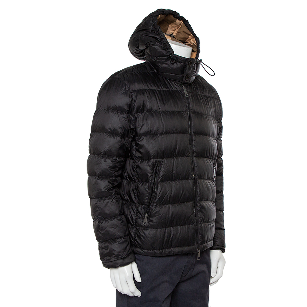 

Burberry Brit Black Synthetic Detachable Hood Detail Puffer Jacket