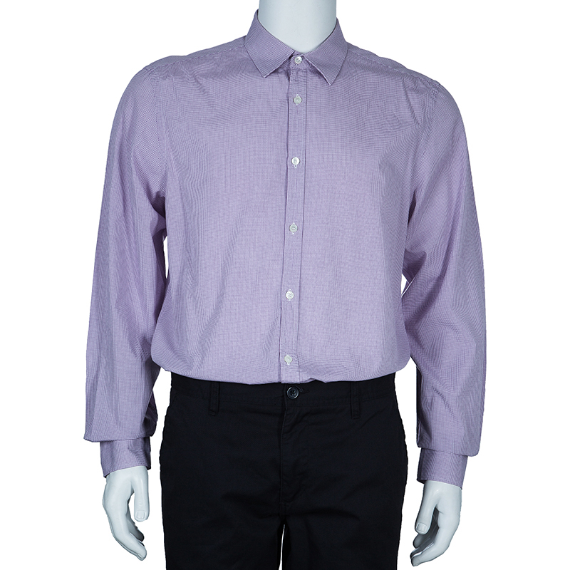 

Burberry Men's Purple Check Shirt