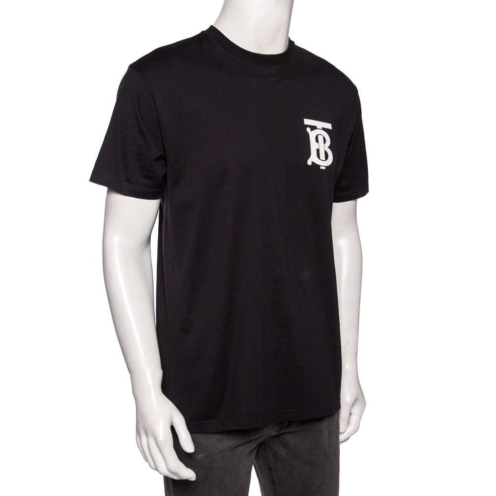 

Burberry Black B series Monogram Logo Detail Limited Edition Crew Neck T Shirt