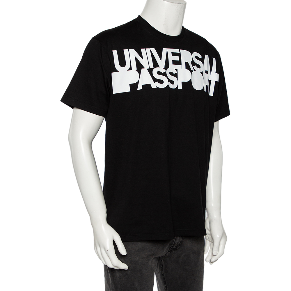 

Burberry Black Printed Cotton Short Sleeve T-Shirt