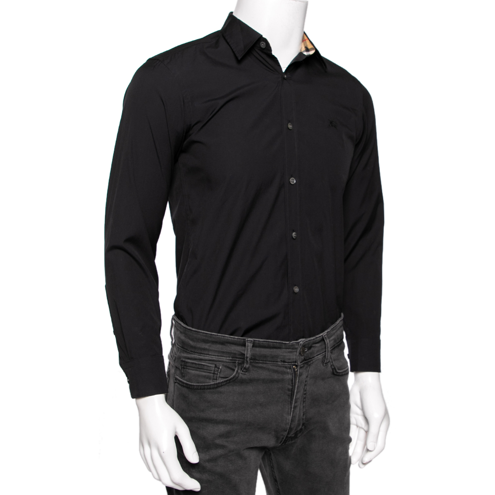 Burberry Black Cotton Button Front Shirt XS  - buy with discount