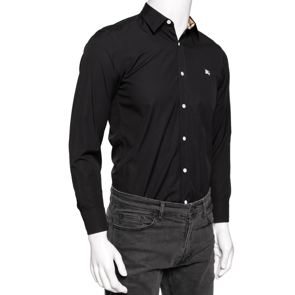 

Burberry Black Cotton Button Front Shirt