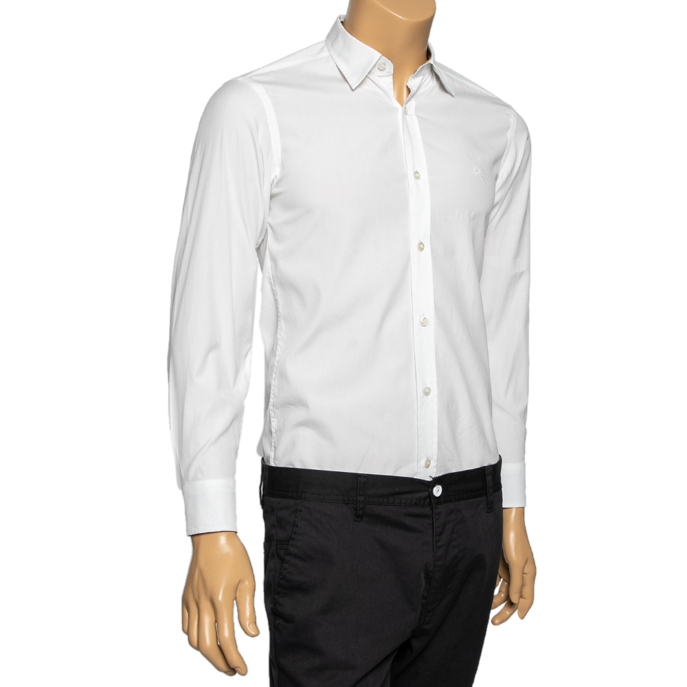 

Burberry White Cotton Button Front Shirt