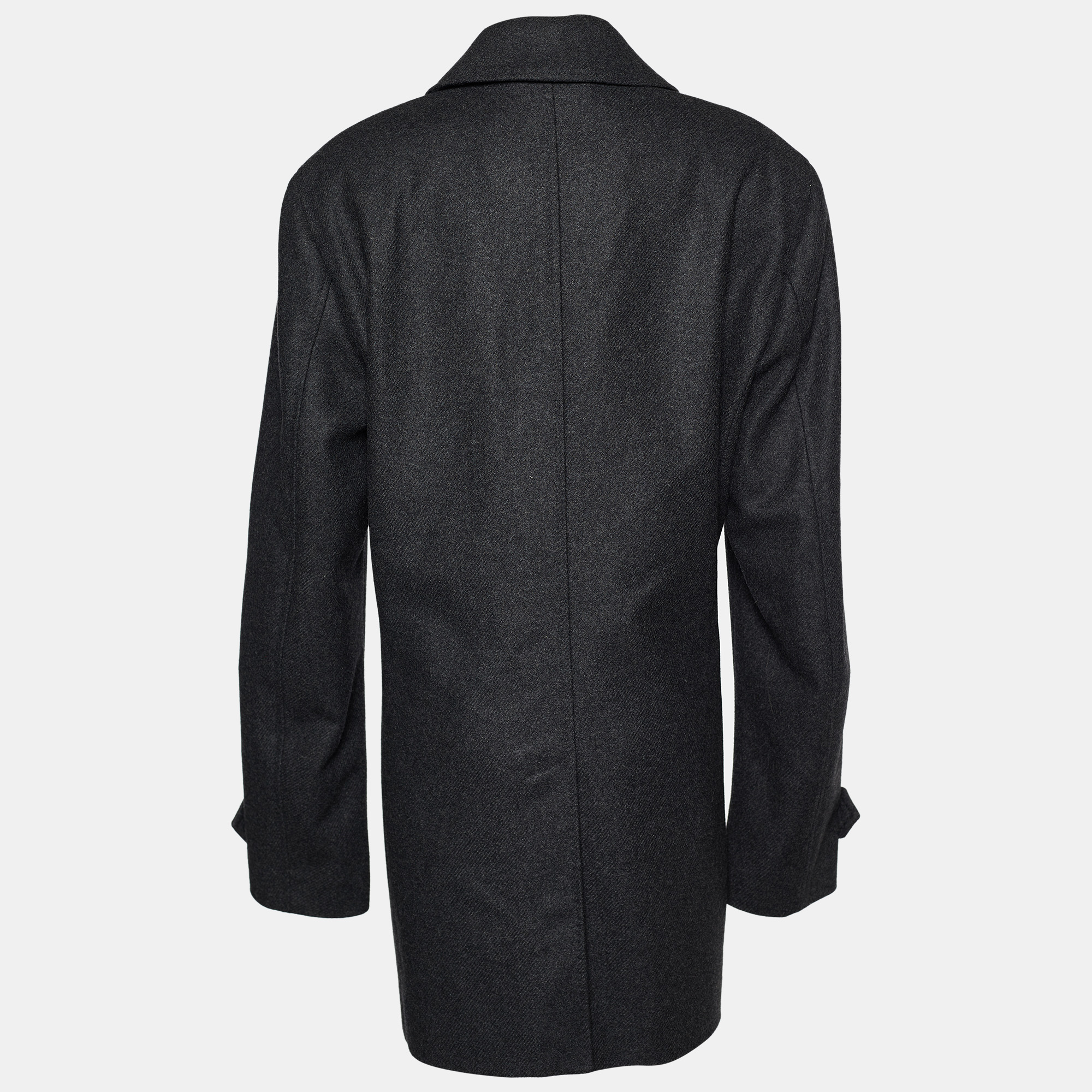 

Burberry Dark Grey Wool Button Front Coat