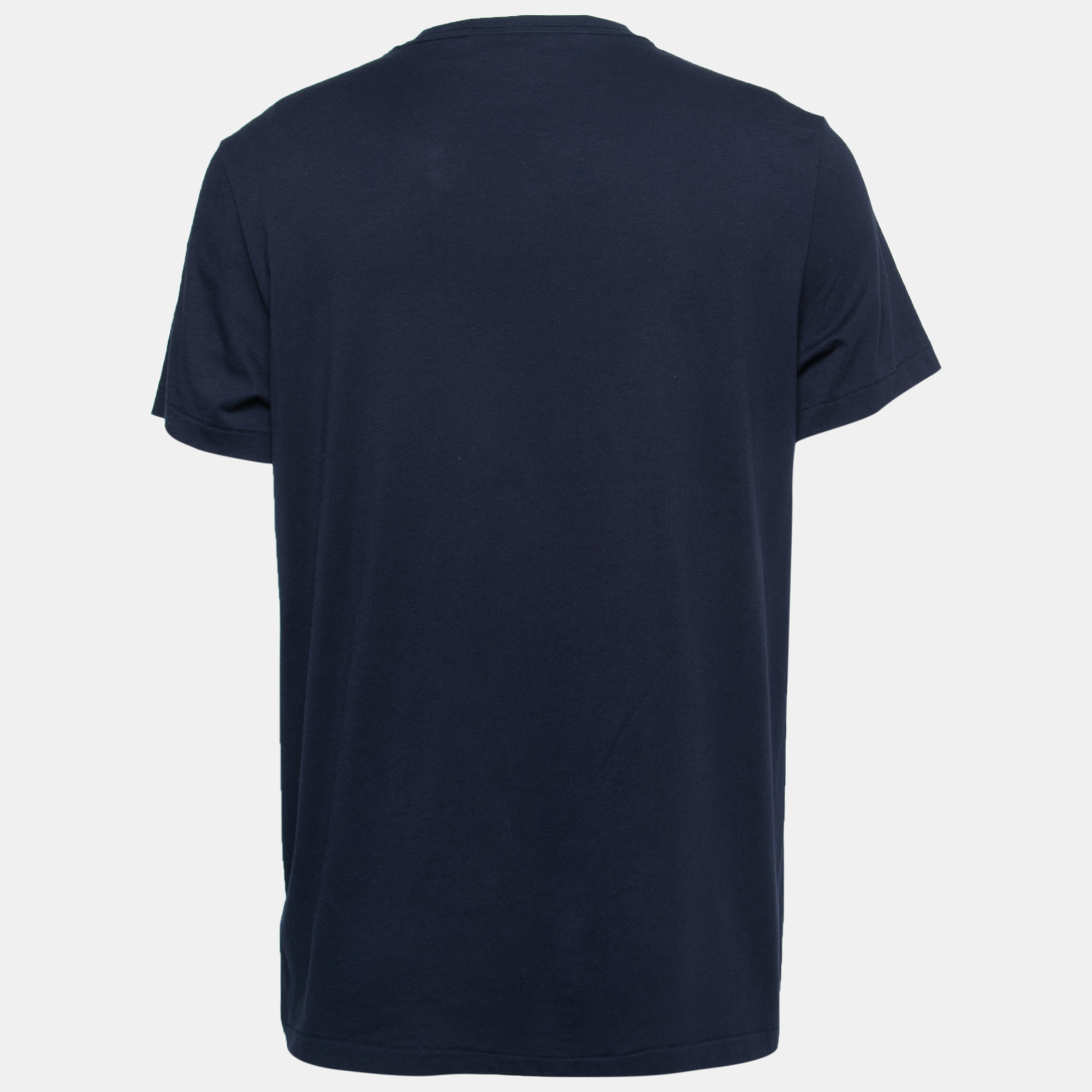 

Burberry Navy Blue Cotton Crewneck T-Shirt