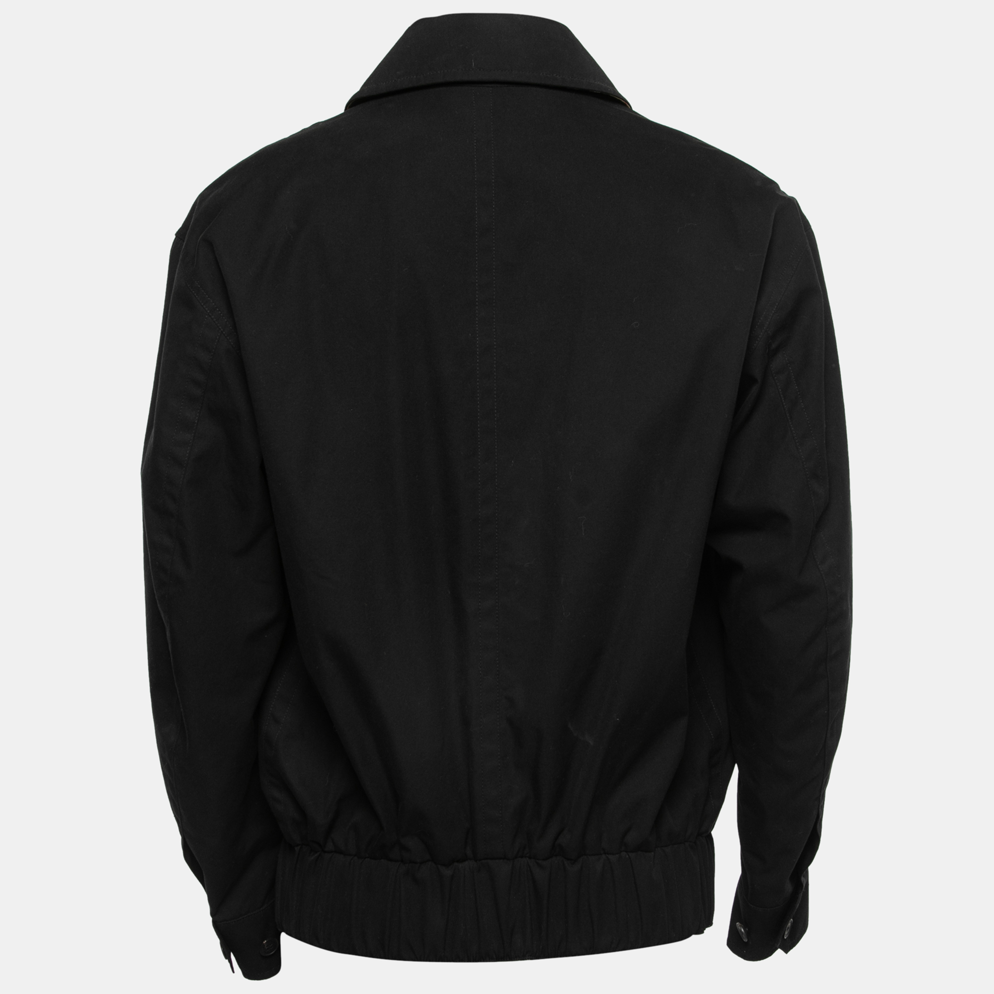 

Burberry Black Cotton Twill Zip-Up Jacket