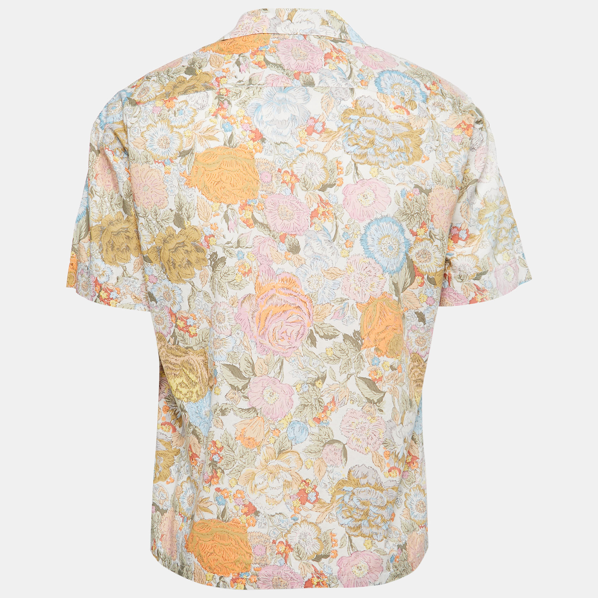 

Burberry Multicolor Floral Printed Cotton Short Sleeved Shirt