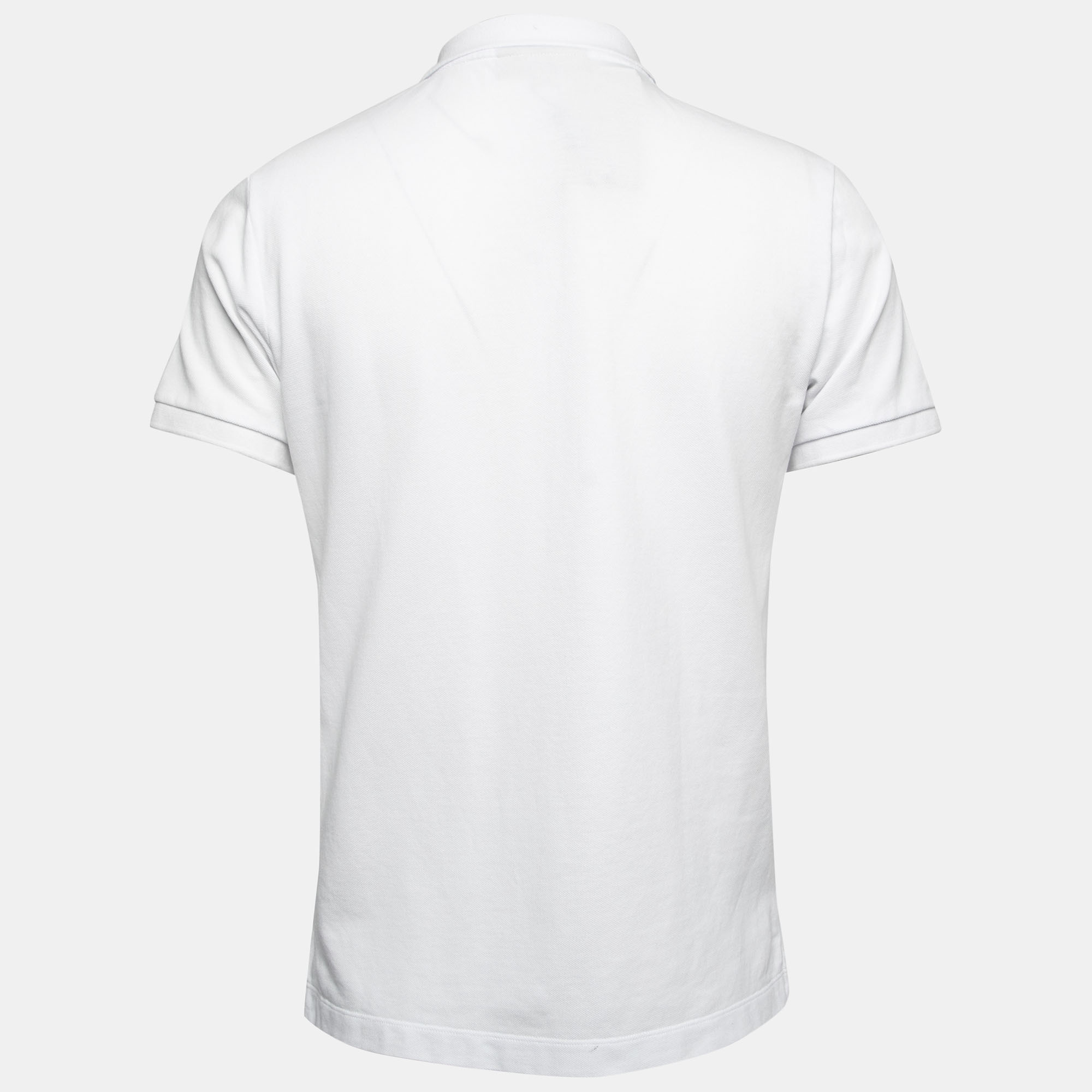 

Burberry White Cotton Pique Polo T-shirt