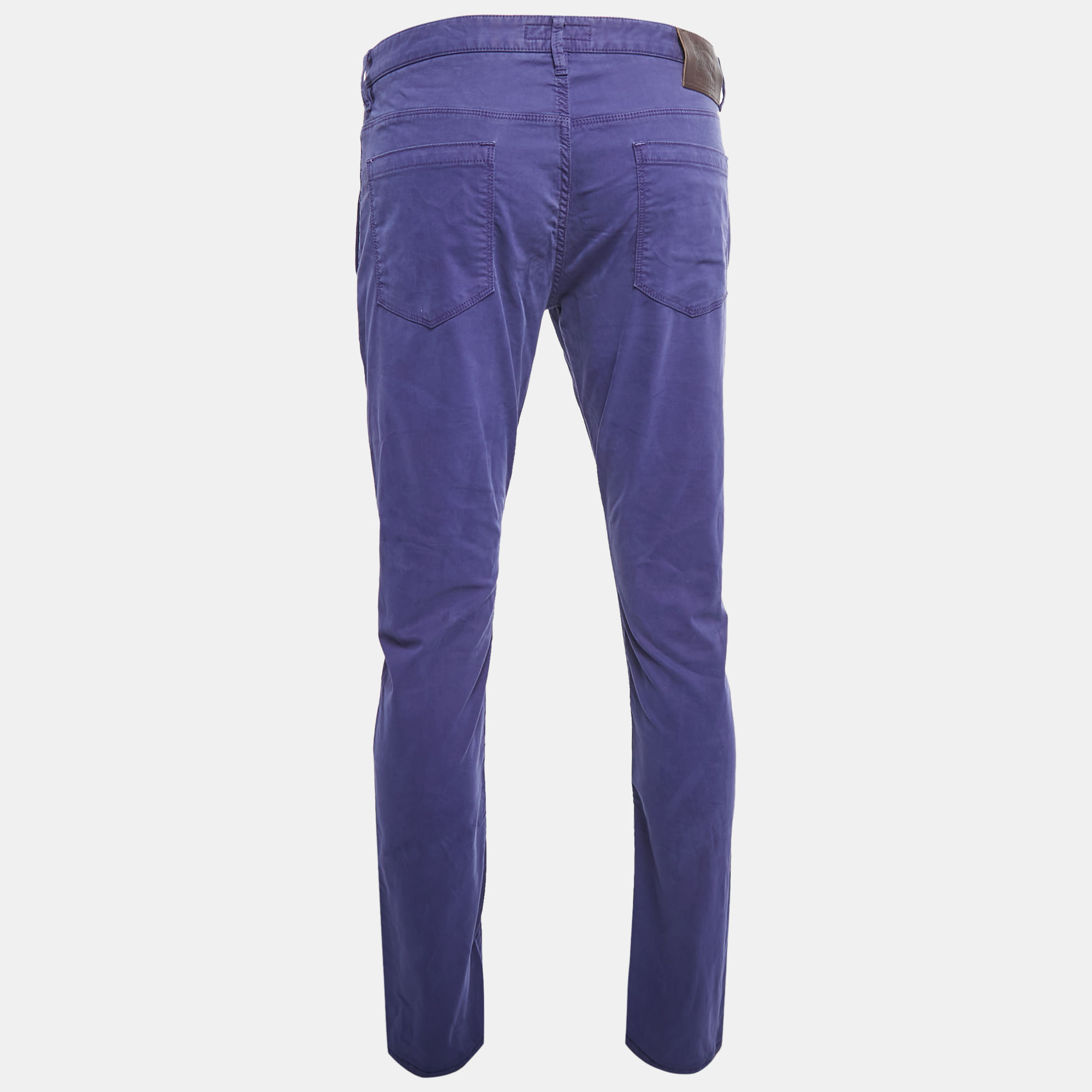 

Burberry Purple Cotton Regular Fit Trousers