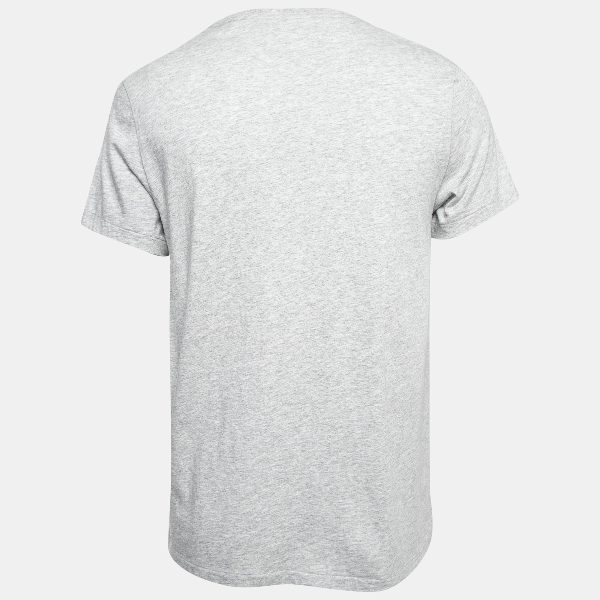 

Burberry Grey Logo Embroidered Cotton Half Sleeve T-Shirt