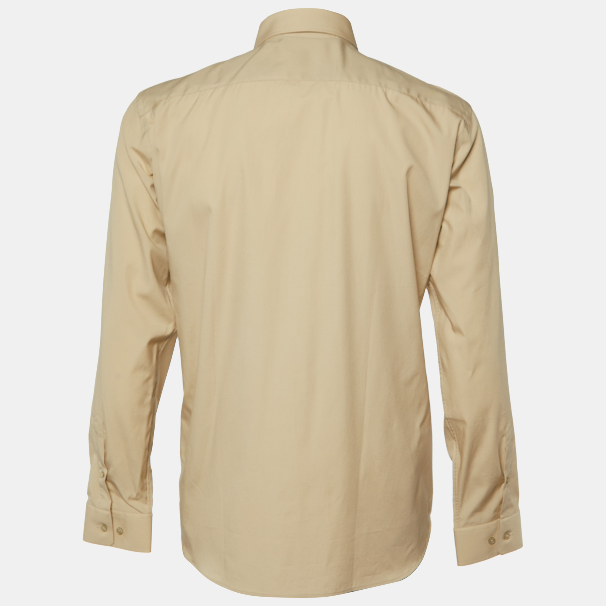 

Burberry Beige Cotton Button Front Full Sleeve Shirt