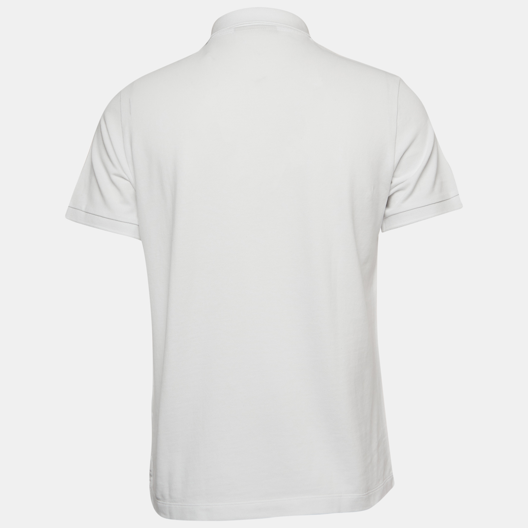 

Burberry White Cotton Pique Polo T-Shirt