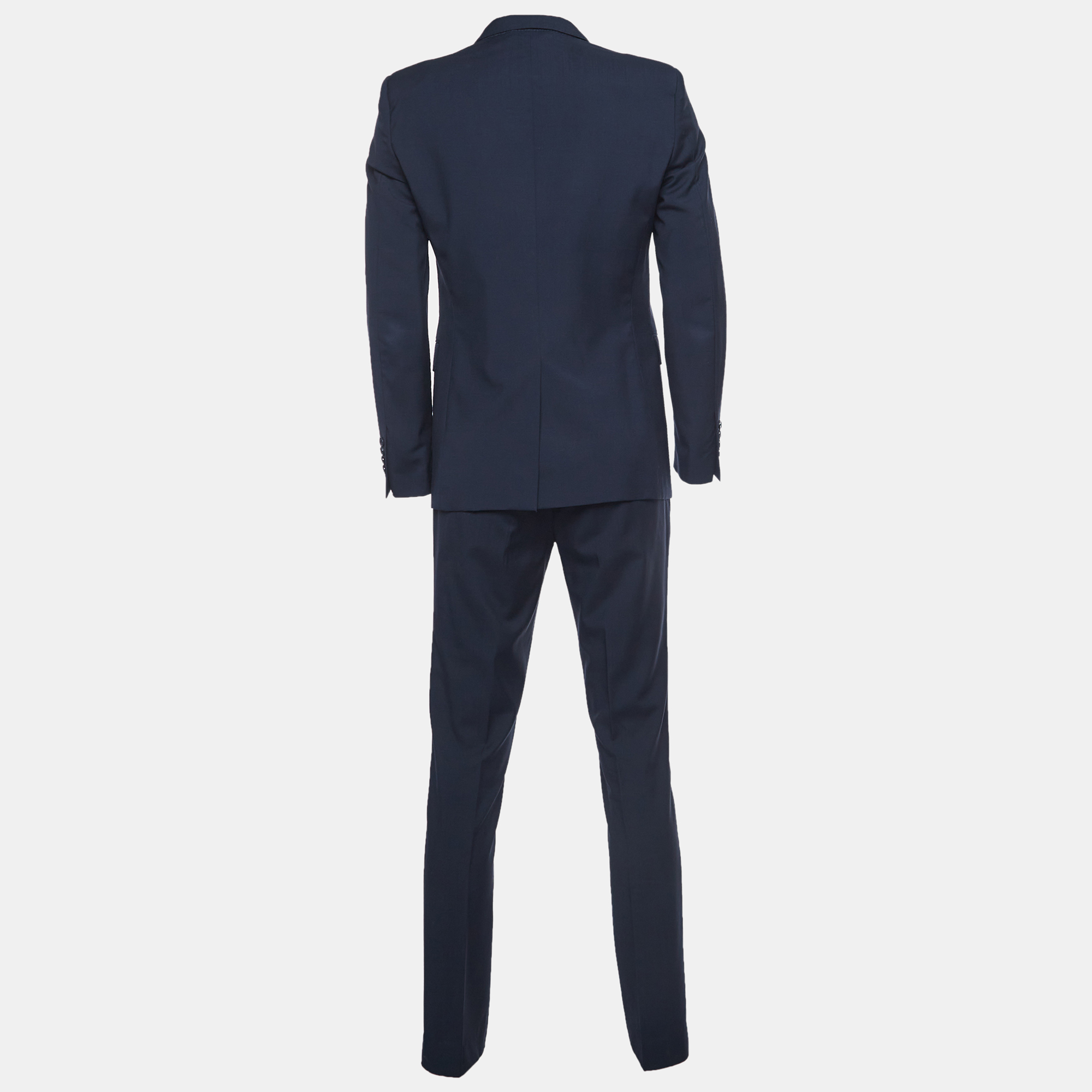 

Burberry Navy Blue Wool Single Breasted Suit