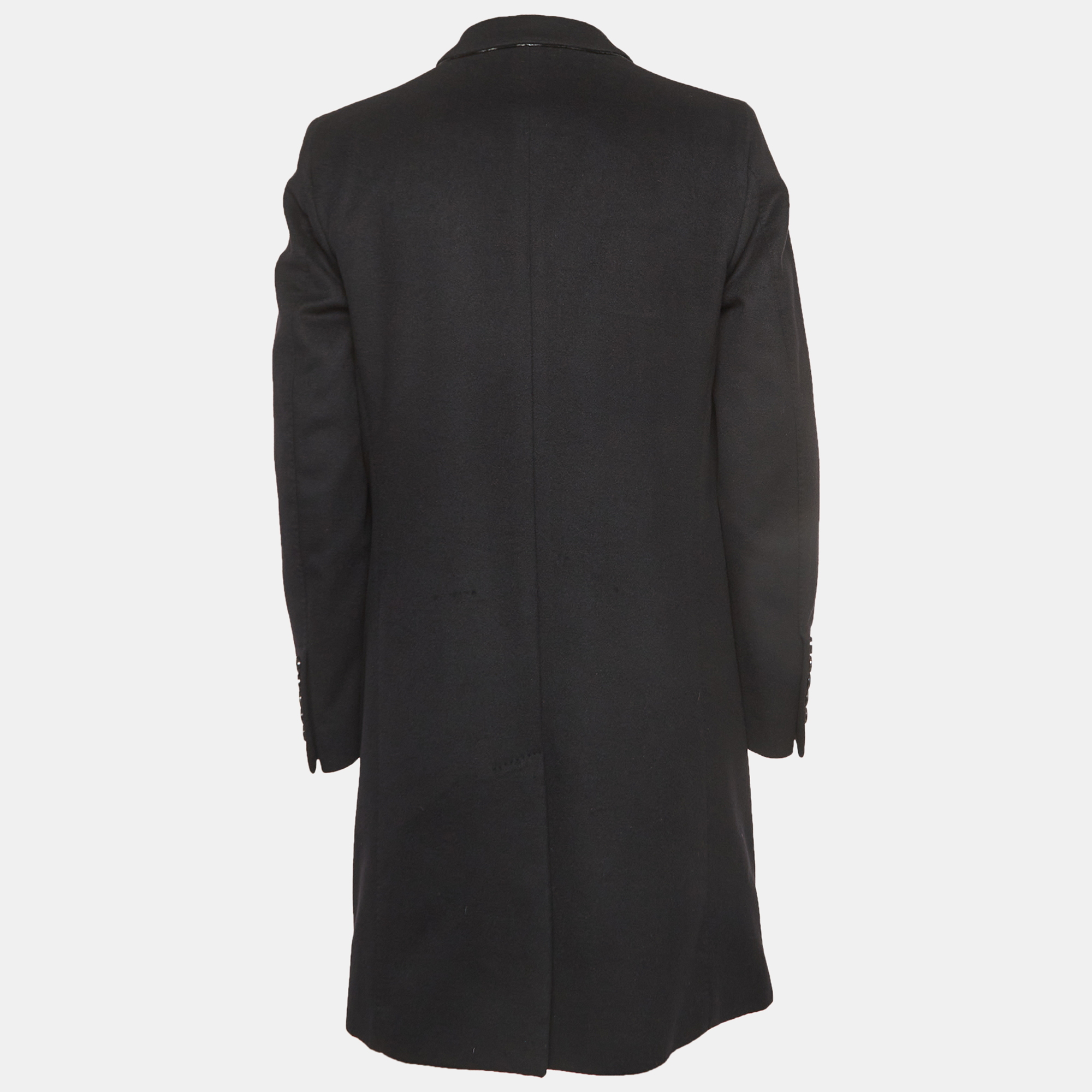 

Burberry Black Wool and Cashmere Mid-Length Coat