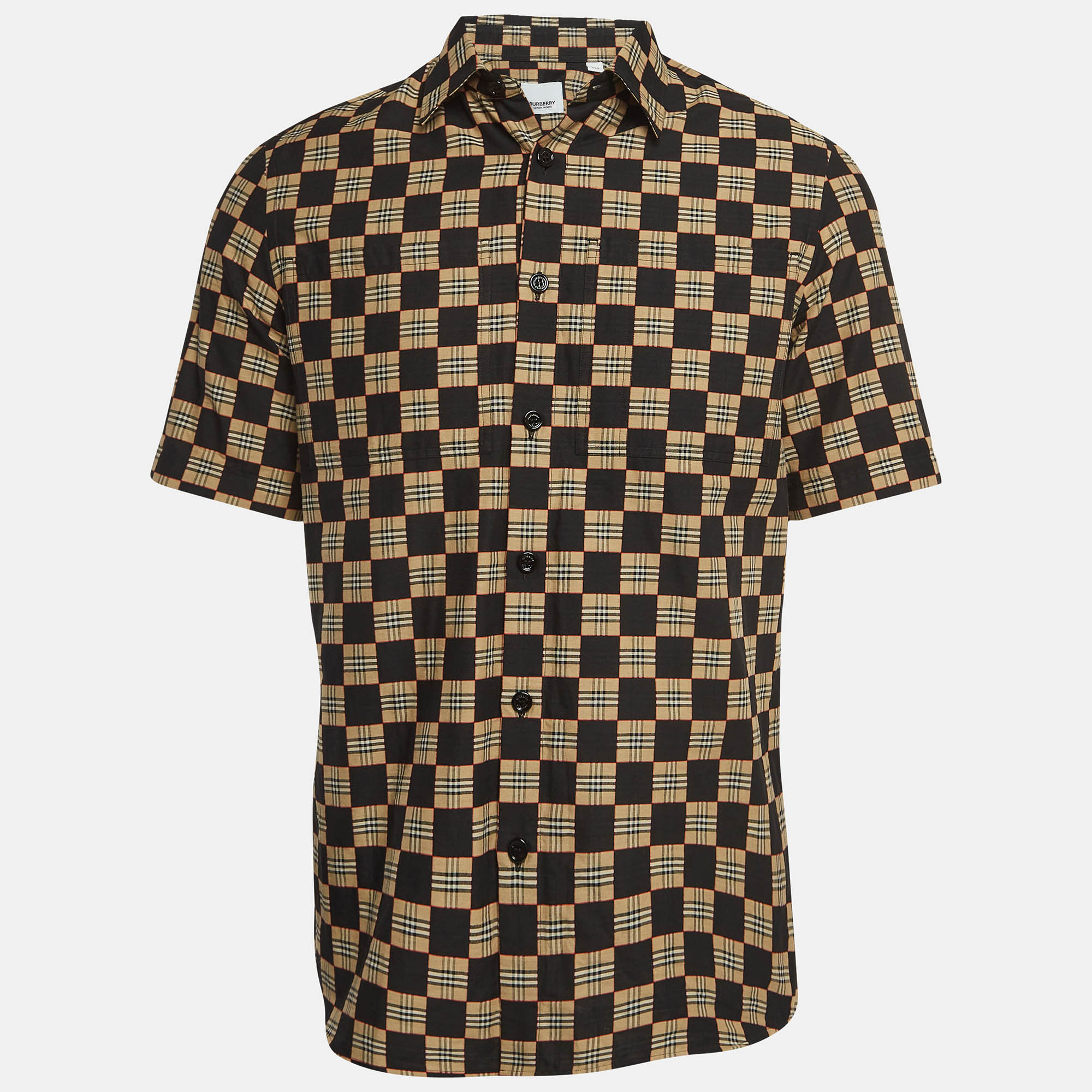 

Burberry Black/Brown Checked Cotton Shirt XXS