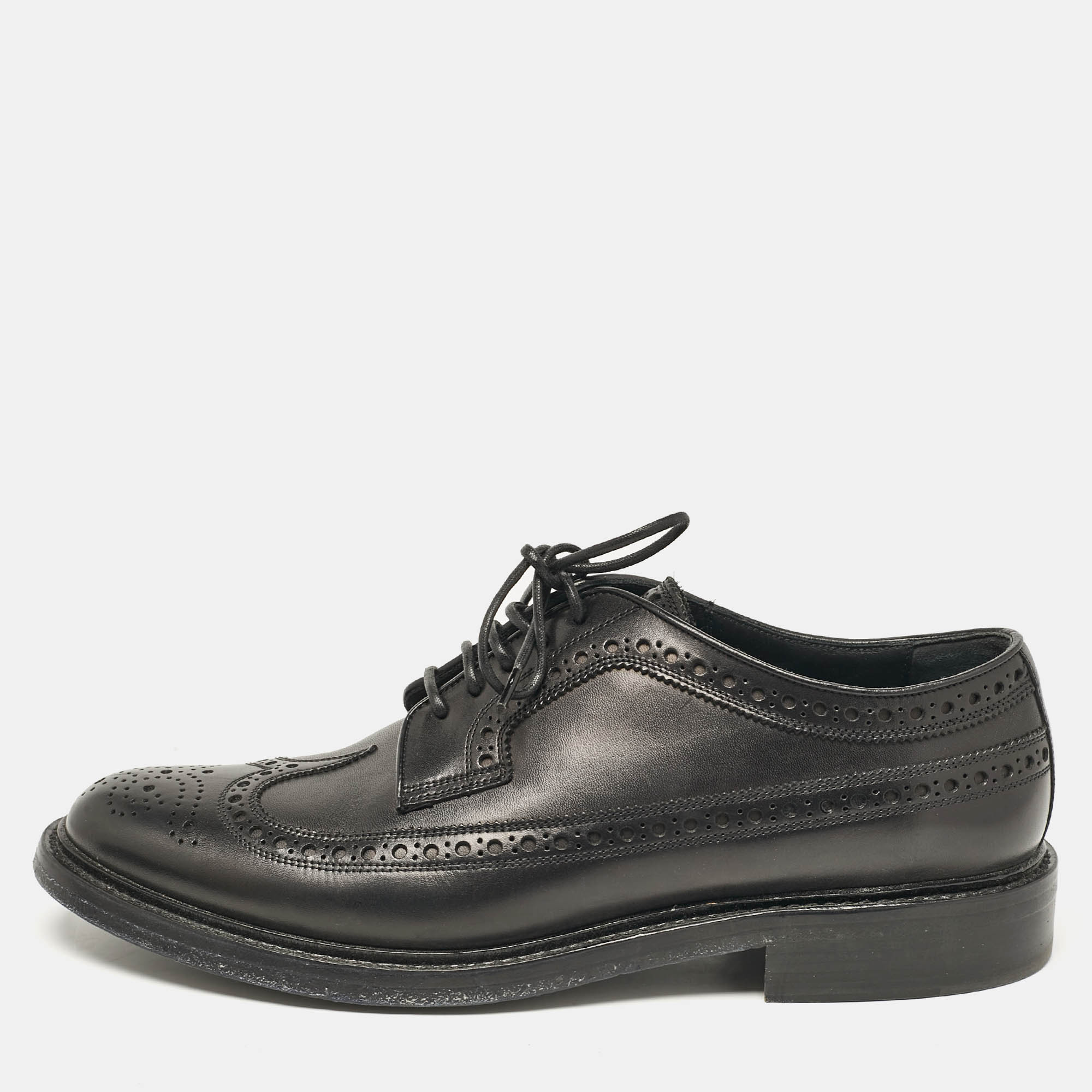 

Burberry Black Brogue Leather Lace Up Derby Size