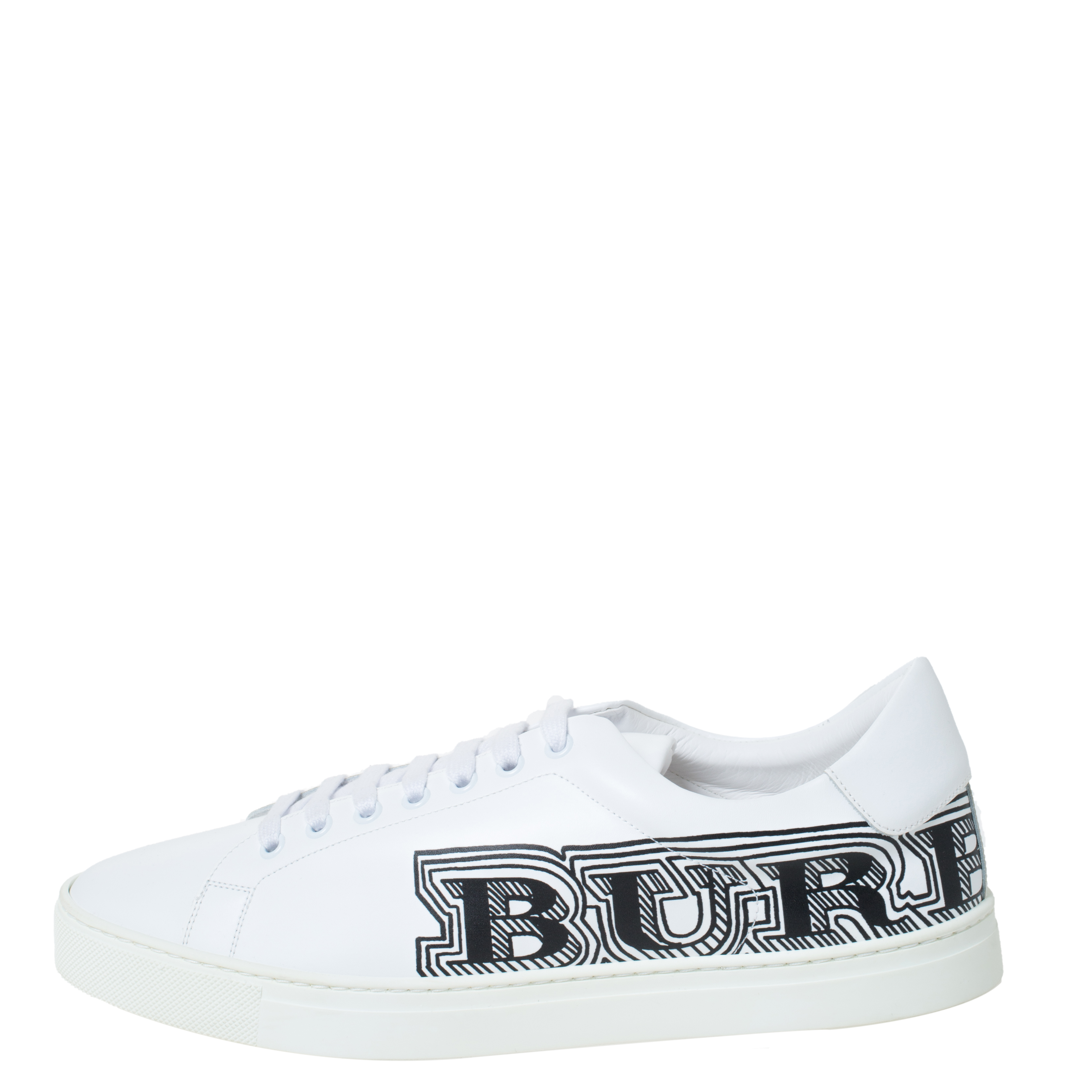 

Burberry White Doodle Print Leather Sneakers Size