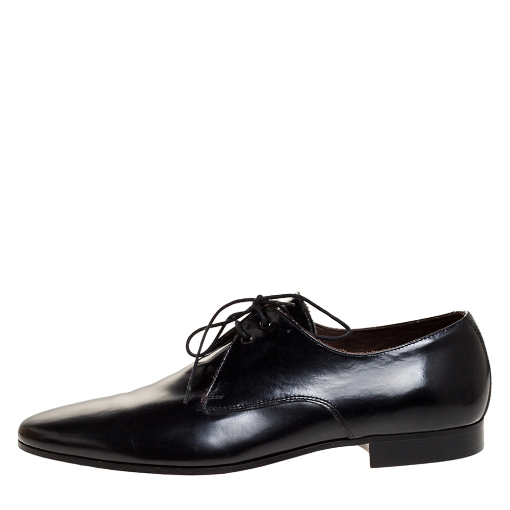 

Burberry Black Leather Linbridge Lace Up Derby Size