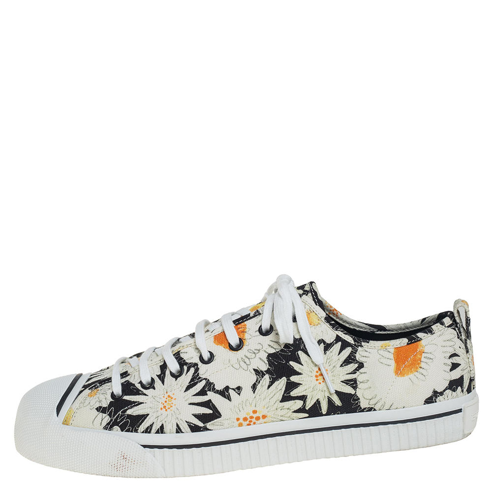 

Burberry Black Floral Print Canvas Kingly Low Top Sneakers Size