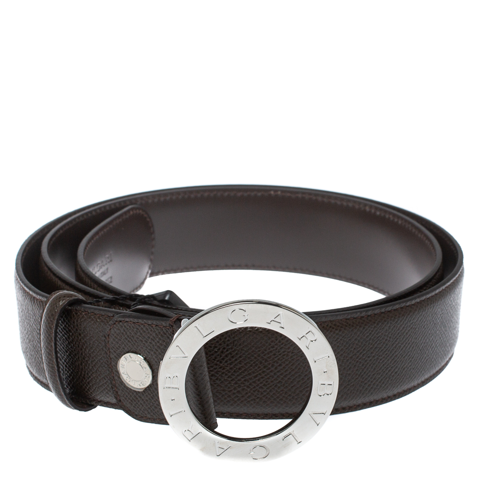 

Bvlgari Chocolate Brown Leather Bvlgari Bvlgari Belt