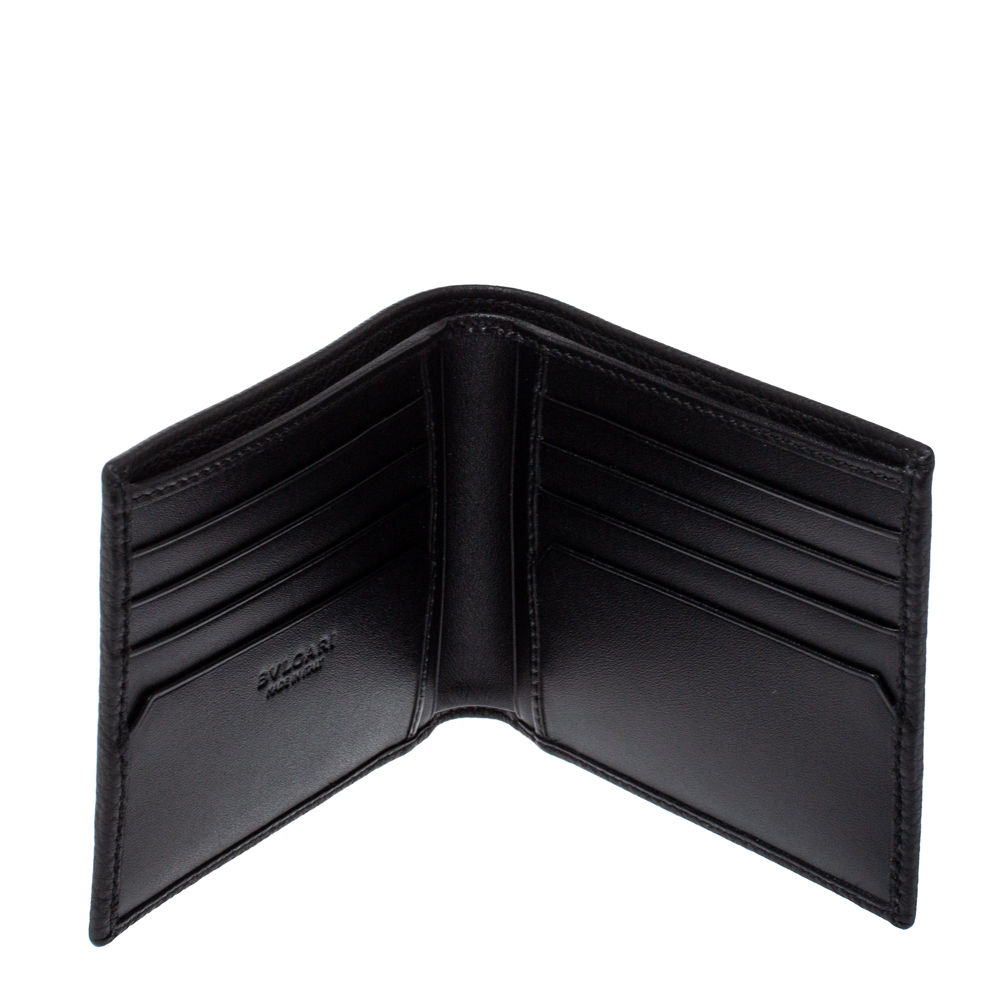 

Bvlgari Black Leather Bifold Wallet