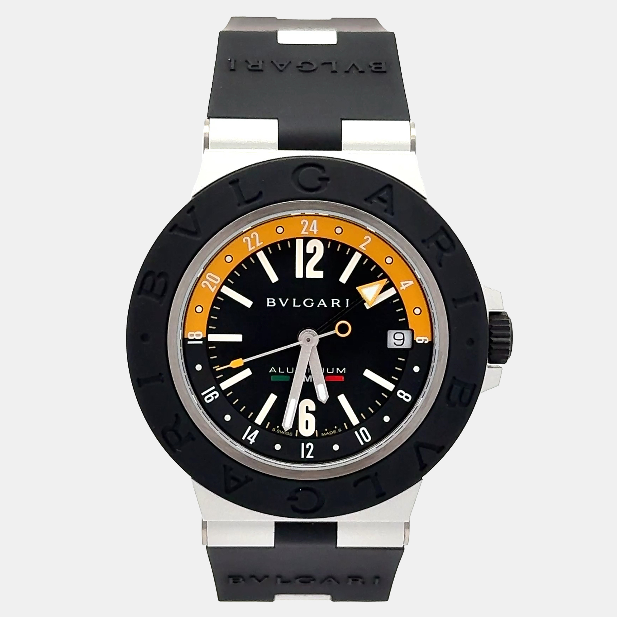 

Bvlgari Aluminium 103554 Automatic Black Stainless Steel Men’s Wristwatch 40 mm