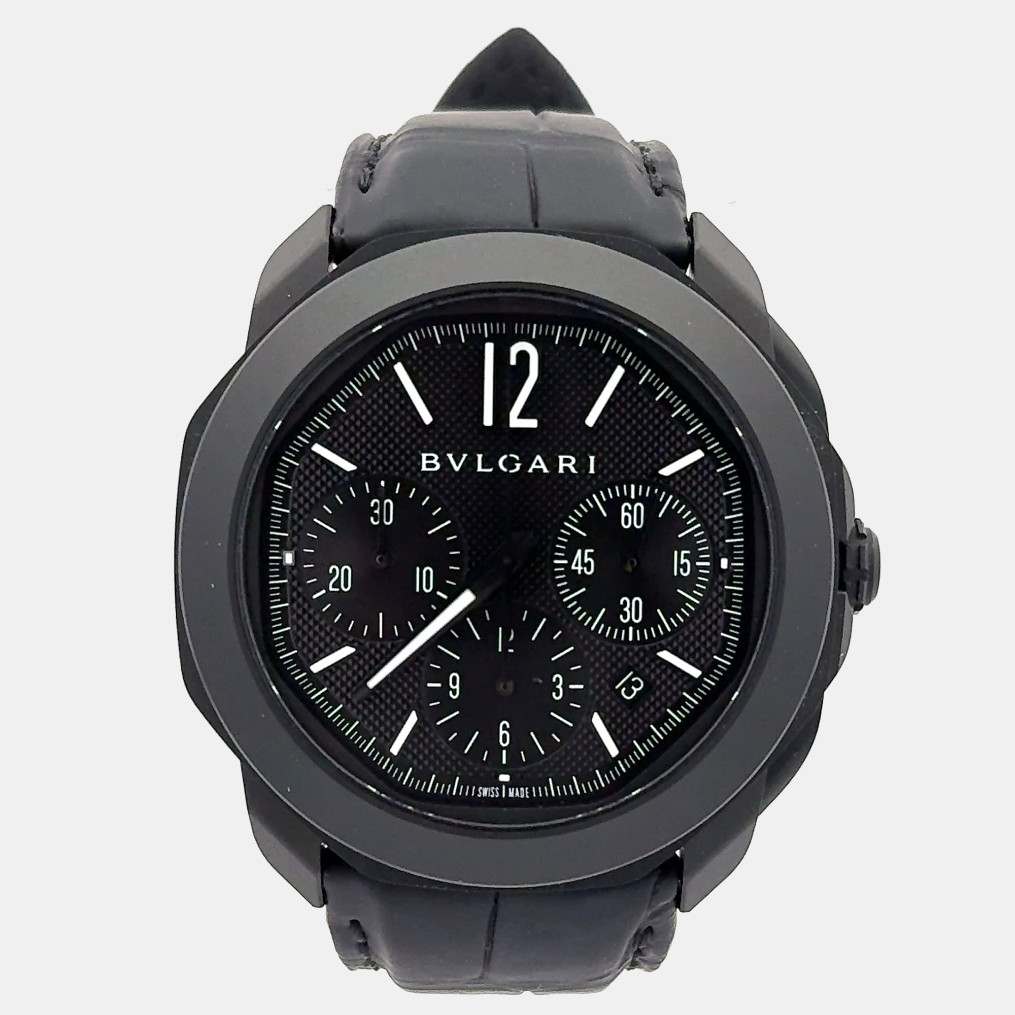 

Bvlgari Octo Roma 103932 Automatic Black Stainless Steel Men’s Wristwatch 42 mm