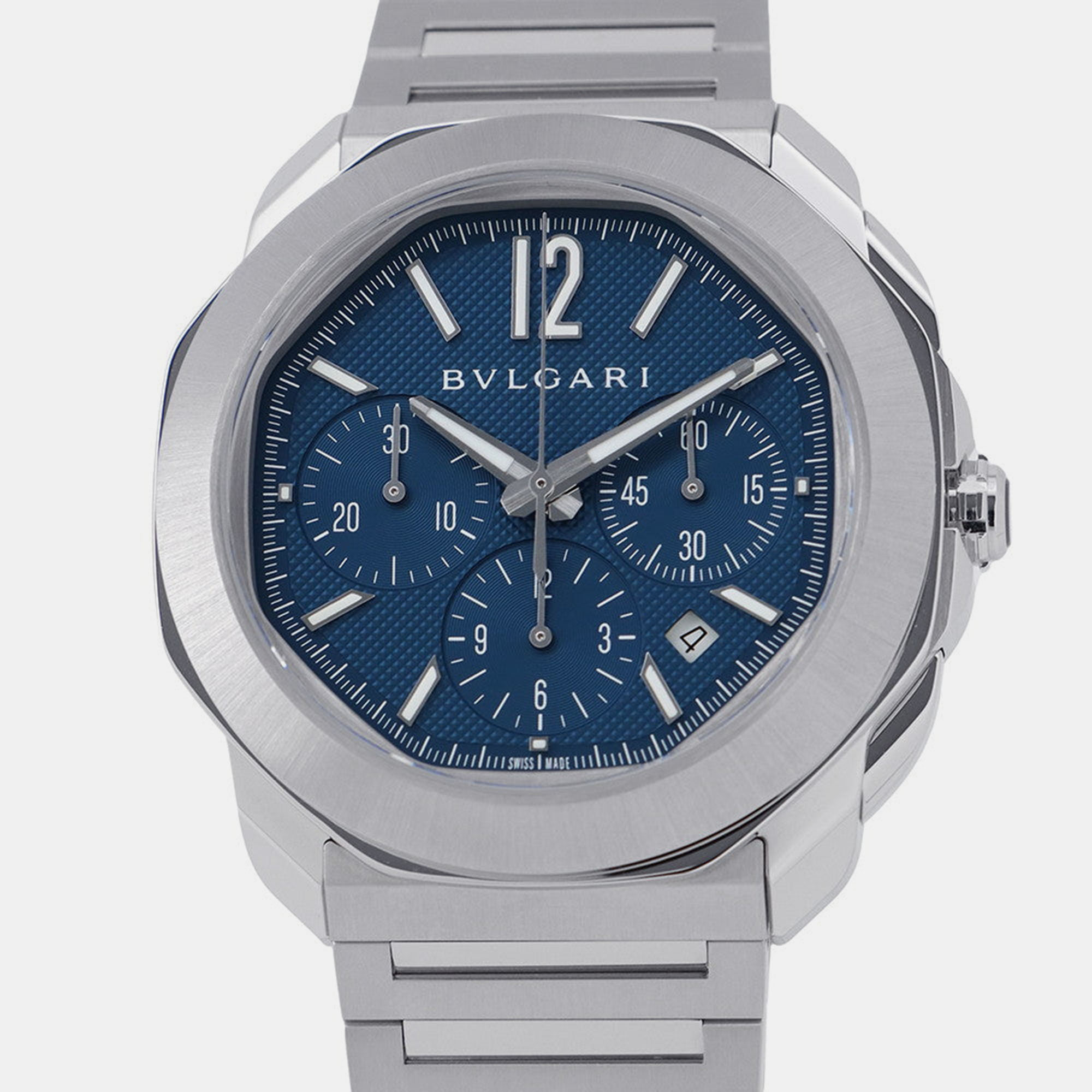

Bvlgari Octo Roma 103829 Automatic Blue Stainless Steel Men's Wristwatch 42 mm