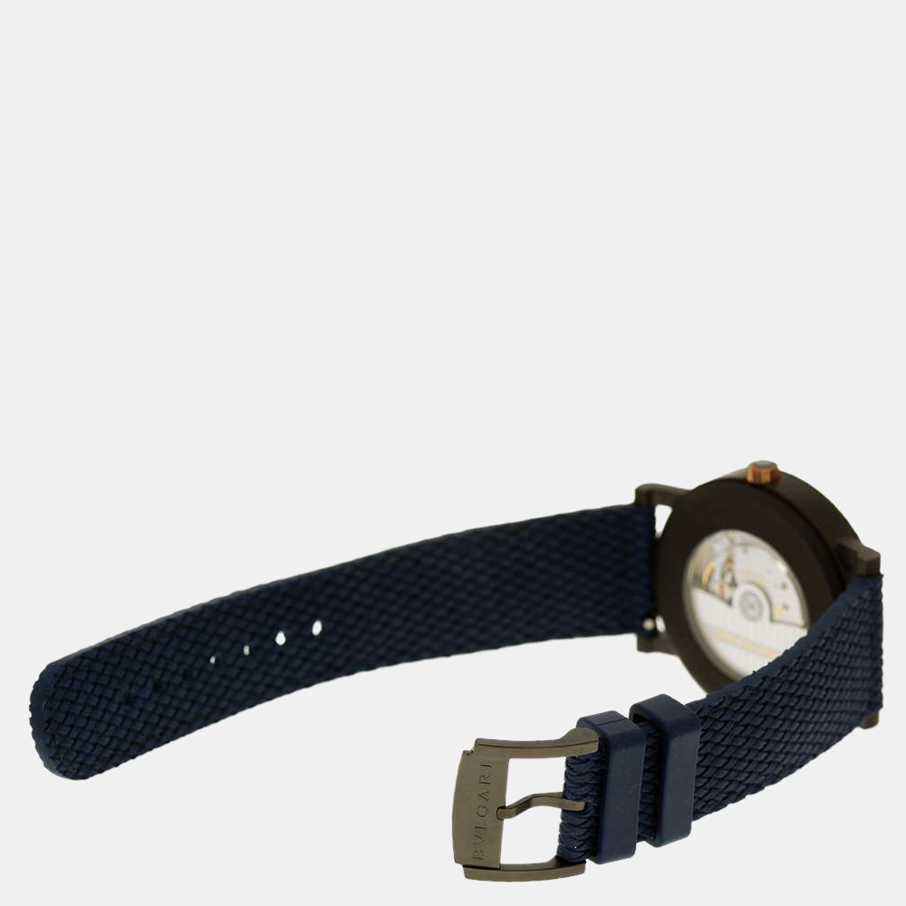 

Bvlgari Blue Stainless Steel Bvlgari Bvlgari 103133 Automatic Men's Wristwatch 41 mm
