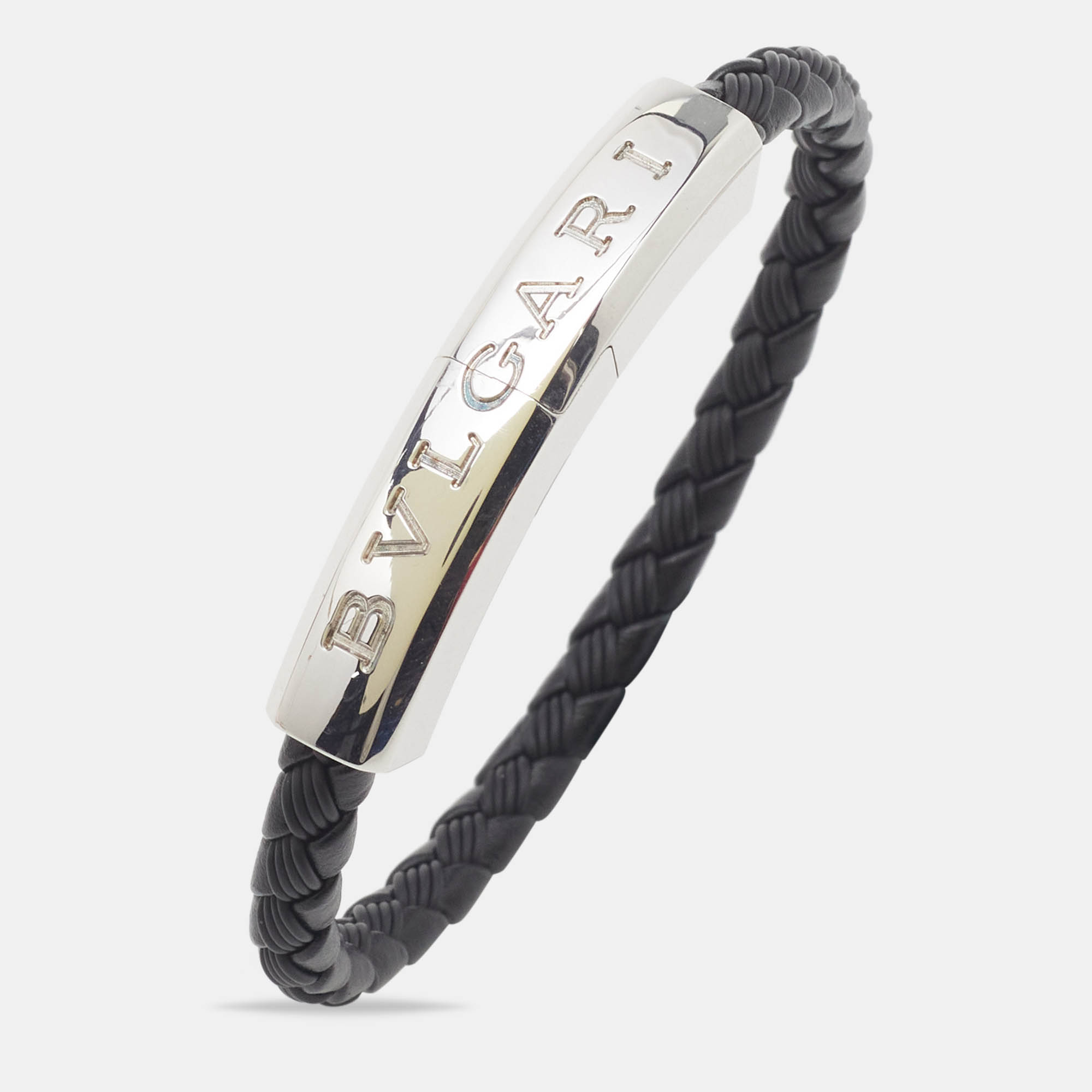 

Bvlgari Bvlgari Man Leather Sterling Silver Bracelet