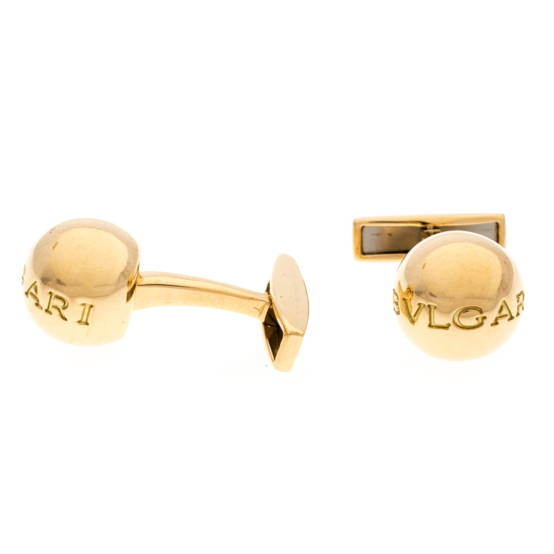 

Bvlgari Ball Logo 18k Yellow Gold Cufflinks