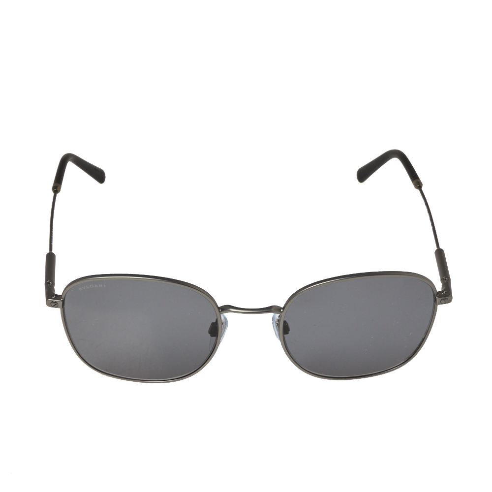 

Bvlgari Matte Gunmetal / Grey Polarized BV5049 Oval Sunglasses