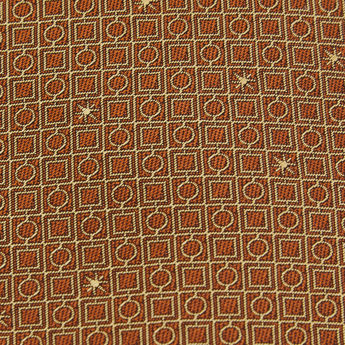 

Bvlgari Golden Brown Euclidea Pattern Silk Jacquard Tie