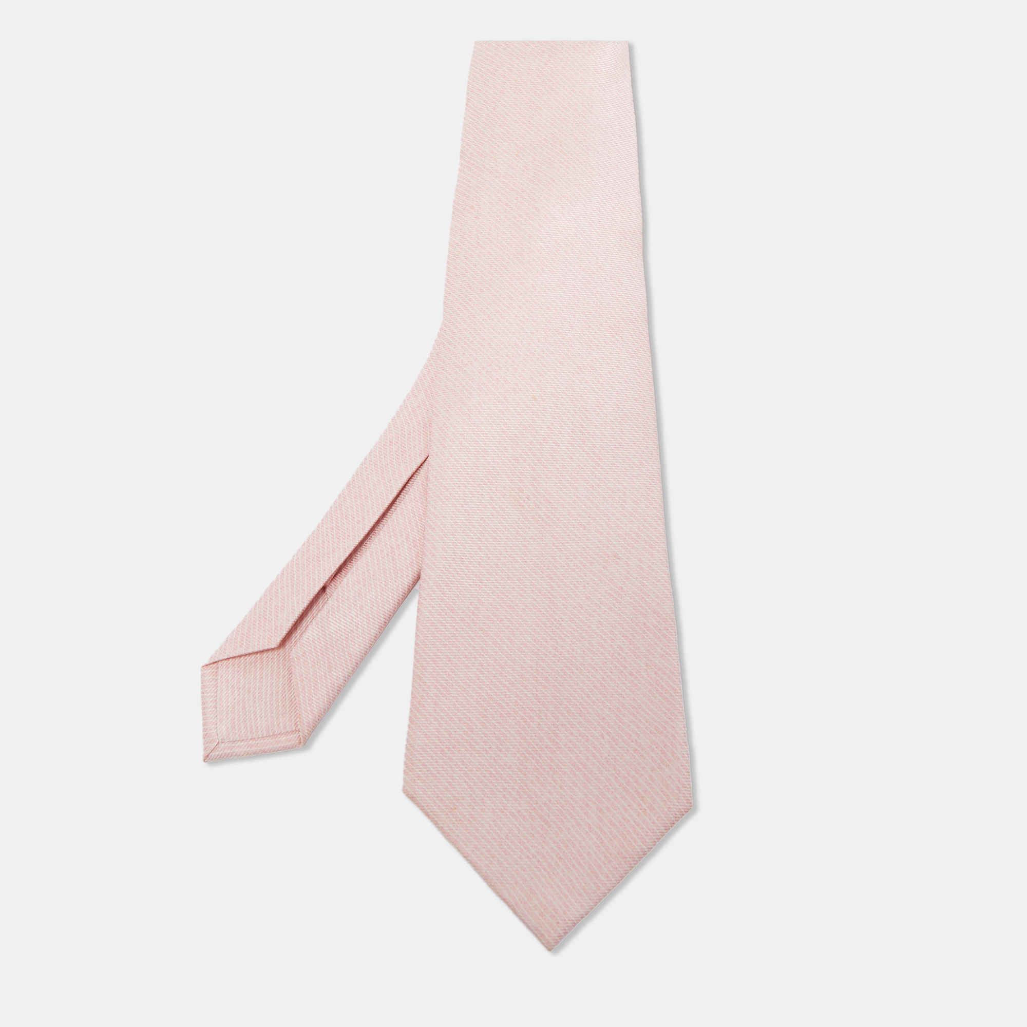 Pre-owned Bvlgari Pink Striped Silk Traditional Tie