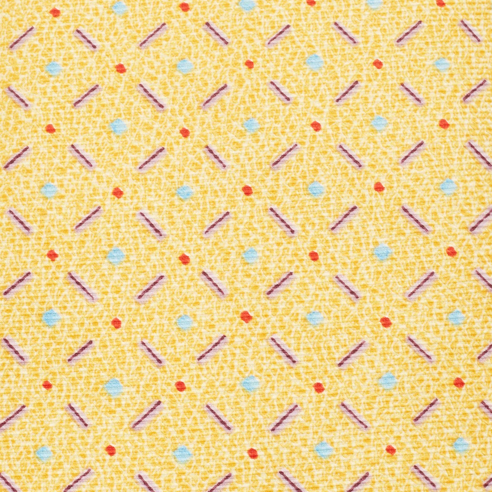 

Bvlgari Yellow Printed Silk Traditional Tie