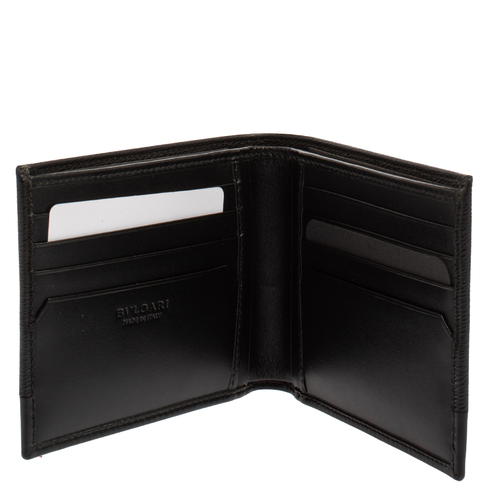 

Bvlgari Black Leather Bifold Wallet