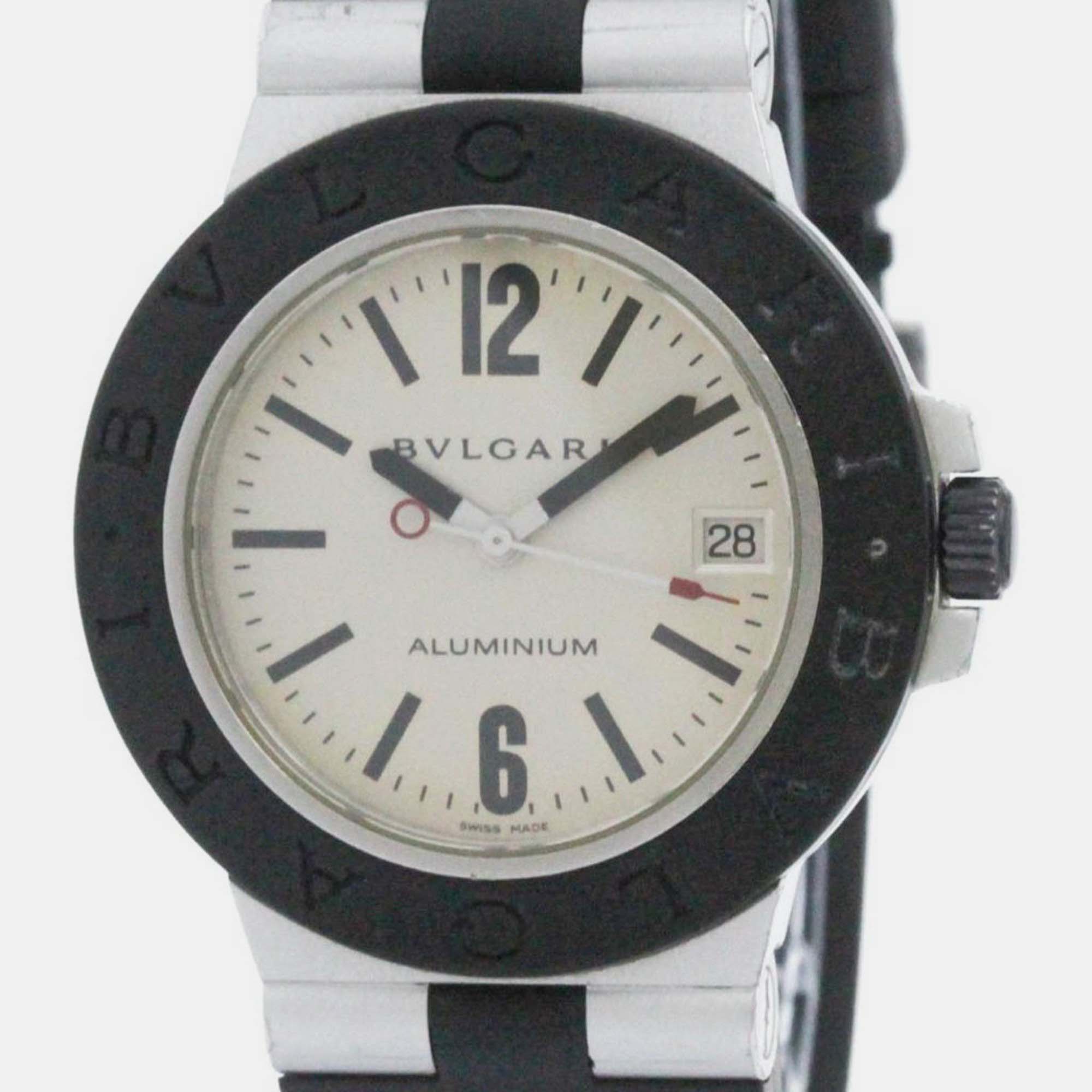 

Bvlgari Silver Aluminum Aluminium AL38A Automatic Men's Wristwatch 38 mm