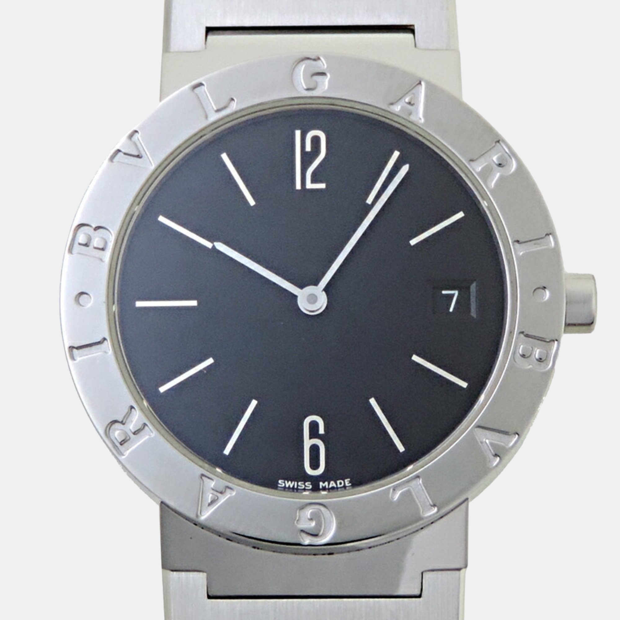 

Bvlgari Black Stainless Steel Bvlgari Bvlgari BB33SS Quartz Men's Wristwatch 33 mm