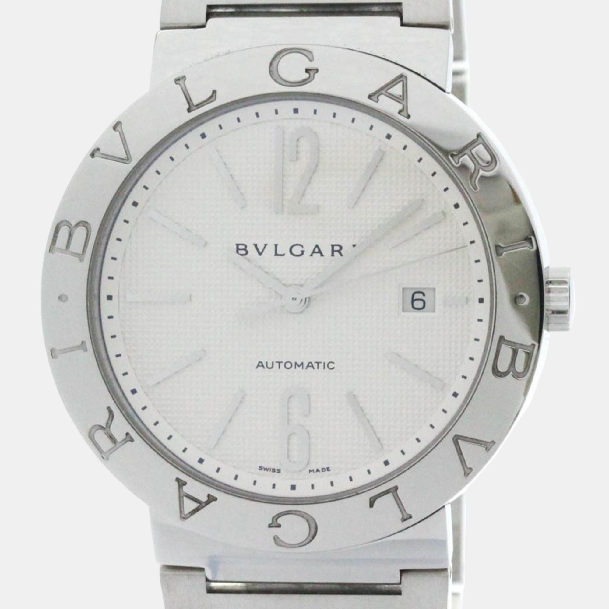 

Bvlgari Silver Stainless Steel Bvlgari Bvlgari BB42SS Automatic Men's Wristwatch 42 mm