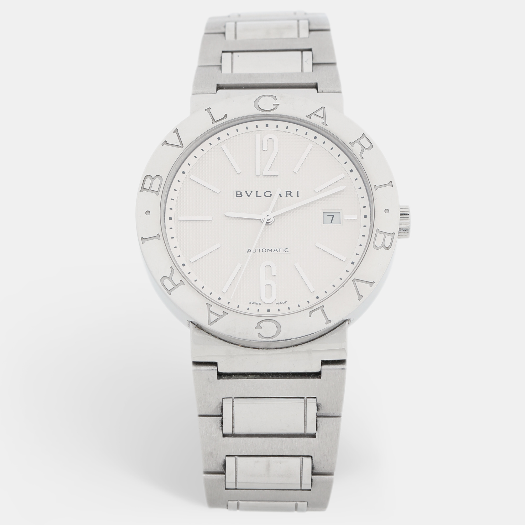 

Bvlgari White Stainless Steel Bvlgari BB42WSSD, Silver