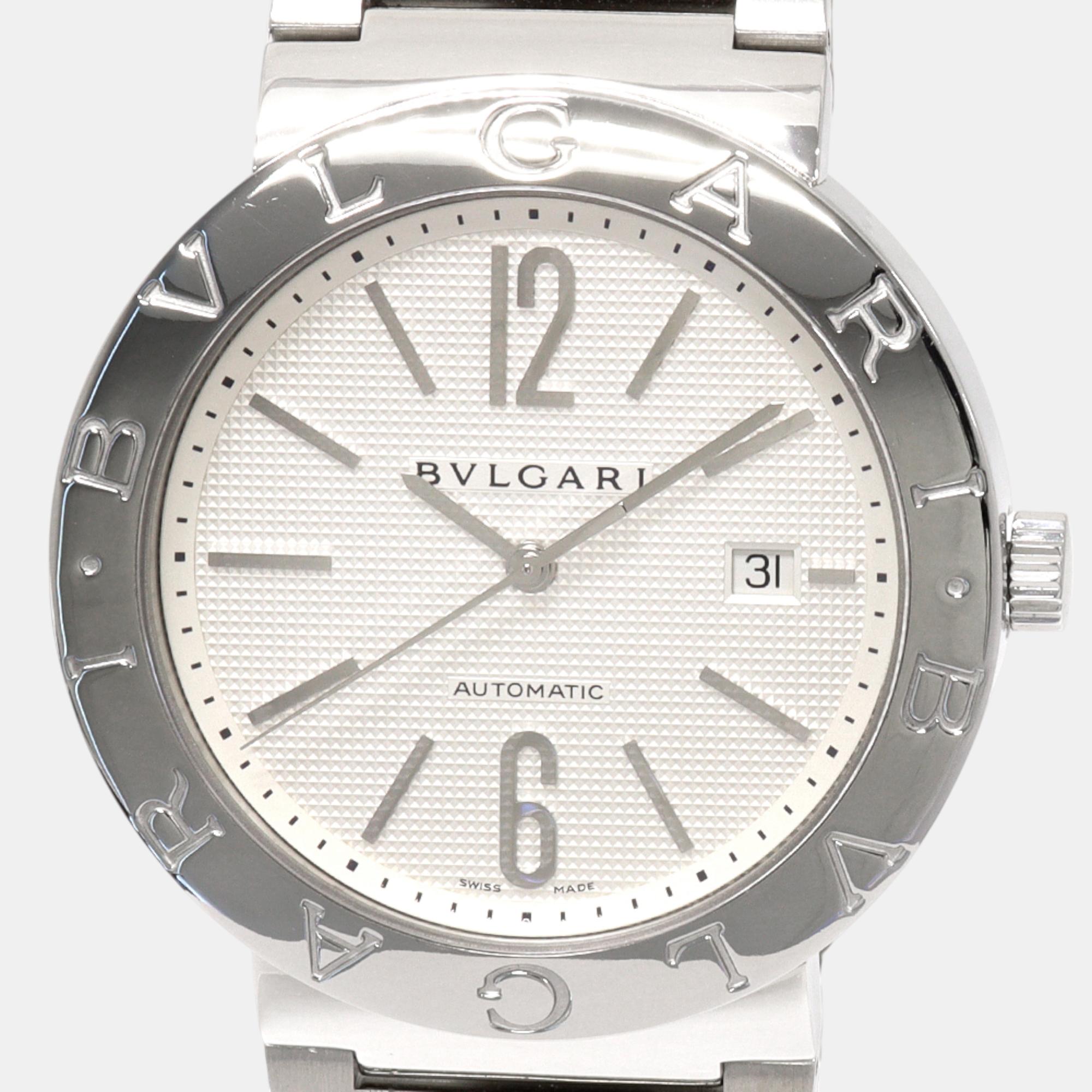 

Bvlgari Silver Stainless Steel Bvlgari Bvlgari BB42SSAUTO Automatic Men's Wristwatch 42 mm