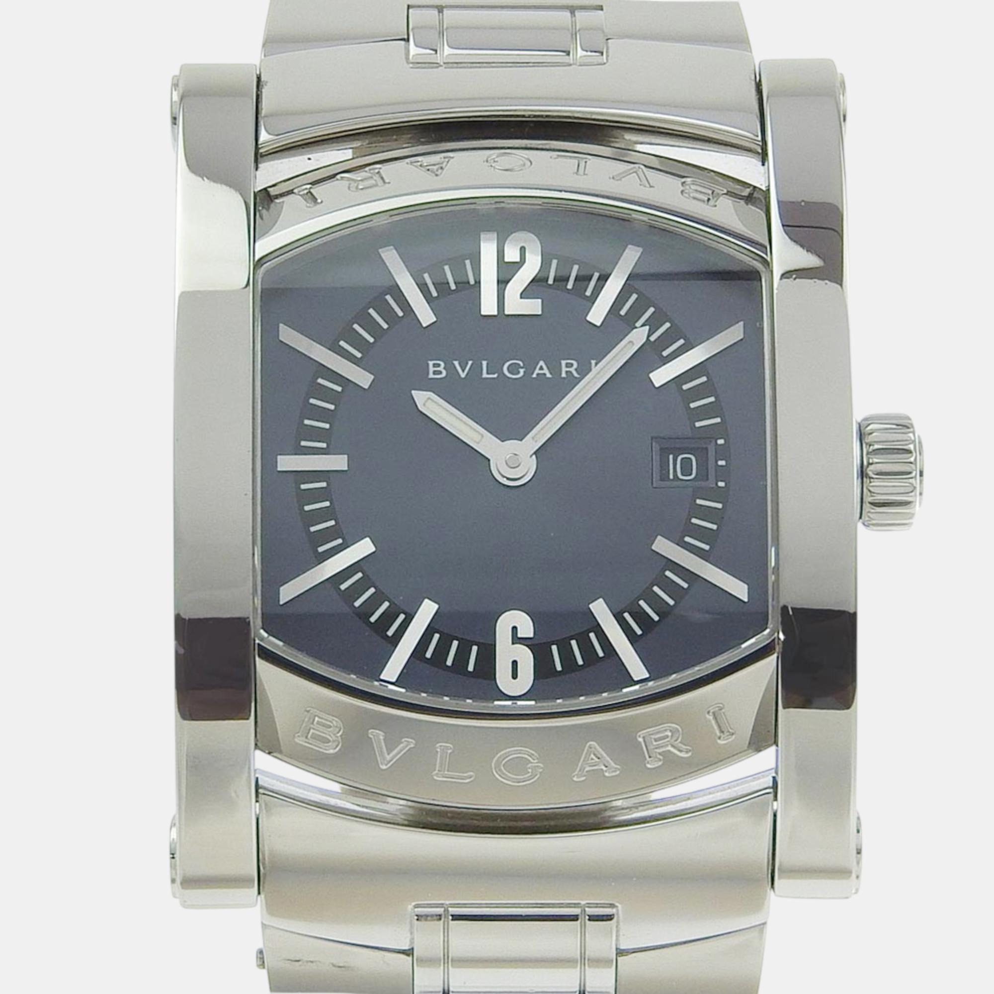 

Bvlgari Blue Stainless Steel Assioma AA39S Quartz Men's Wristwatch 30 mm