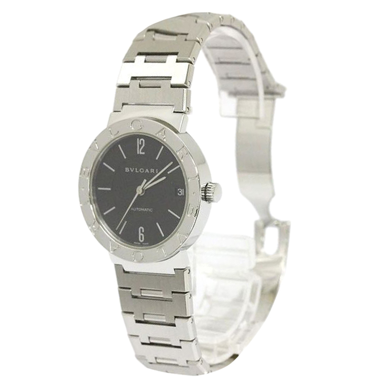 Pre Owned Bvlgari Black Stainless Steel Bvlgari-Bvlgari Men's Wristwatch 33MM