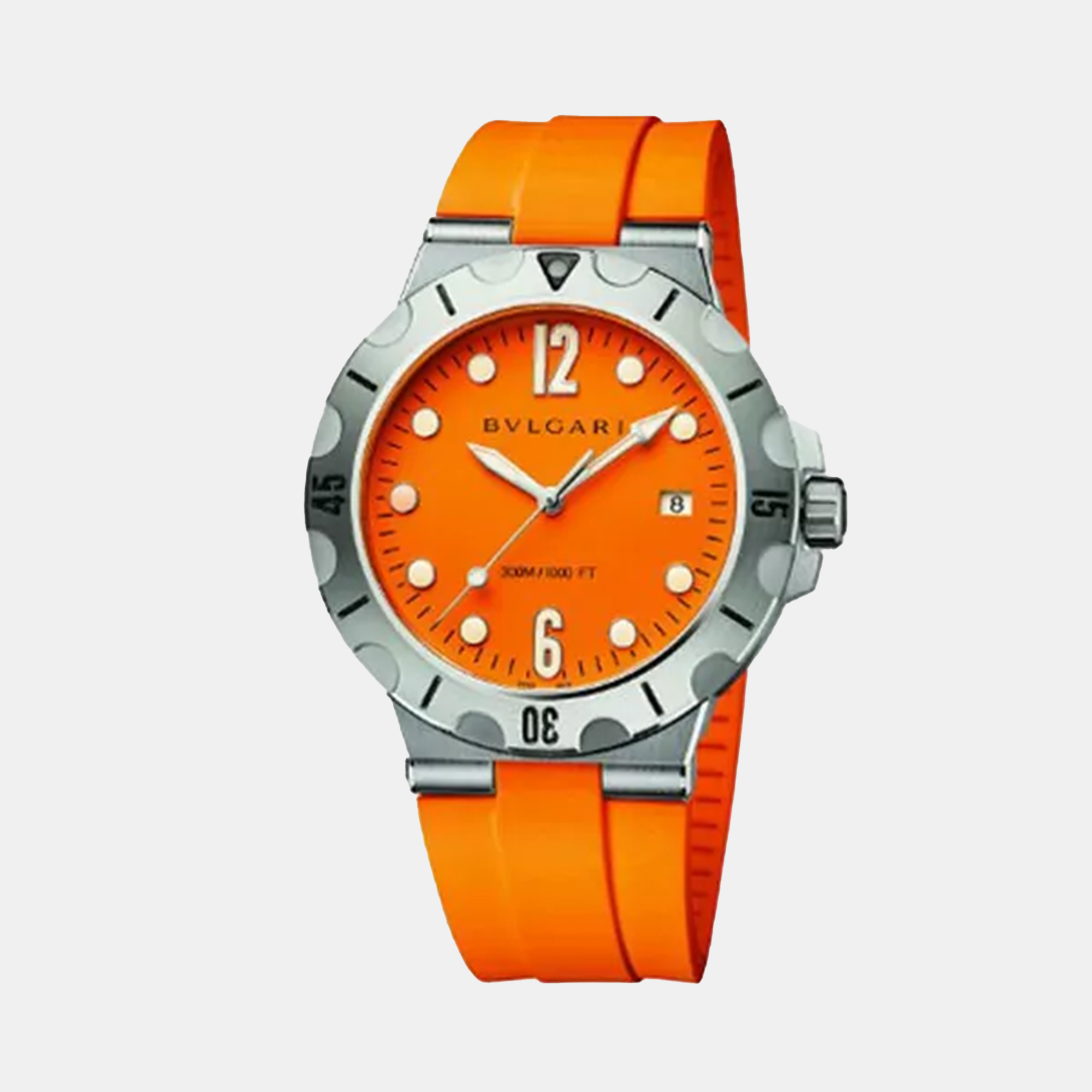 

Bvlgari Orange Stainless Steel Diagono