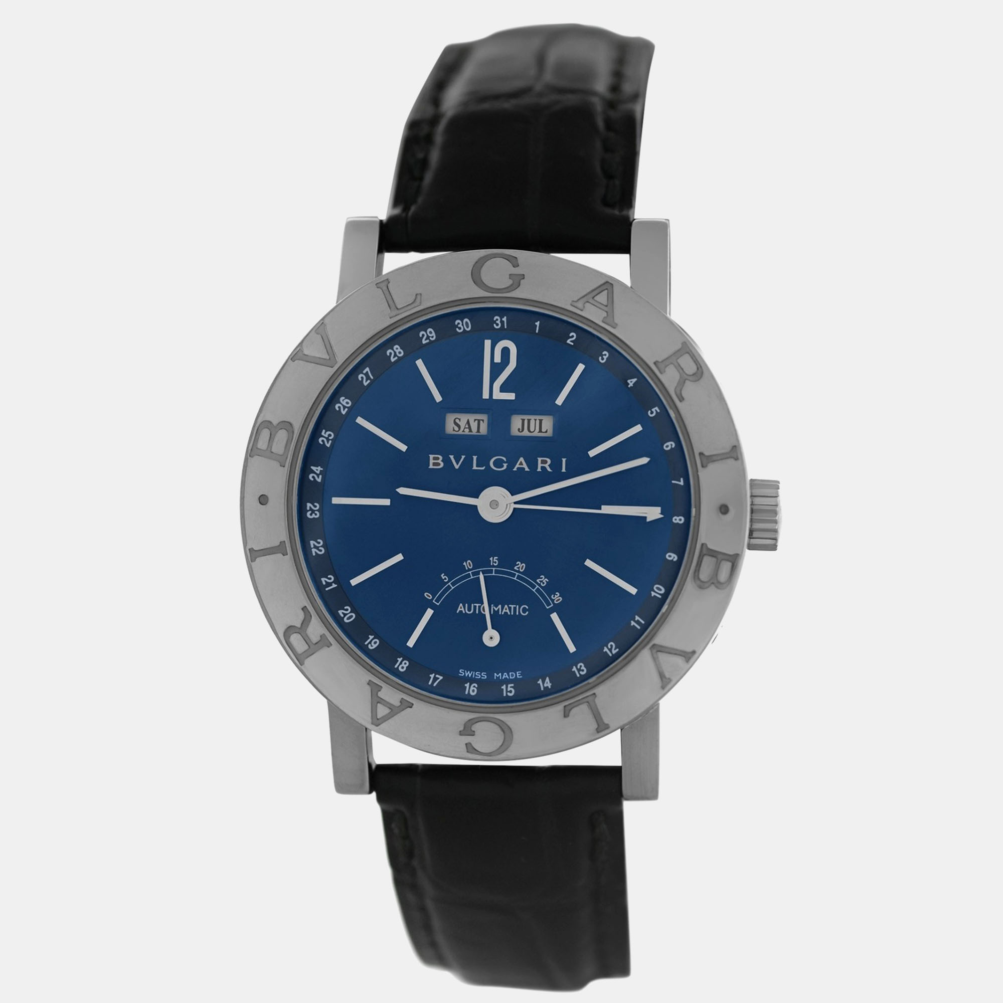 

Bvlgari Blue 18k White Gold Bulgari BBW38GLAC Automatic Men's Wristwatch 38 mm
