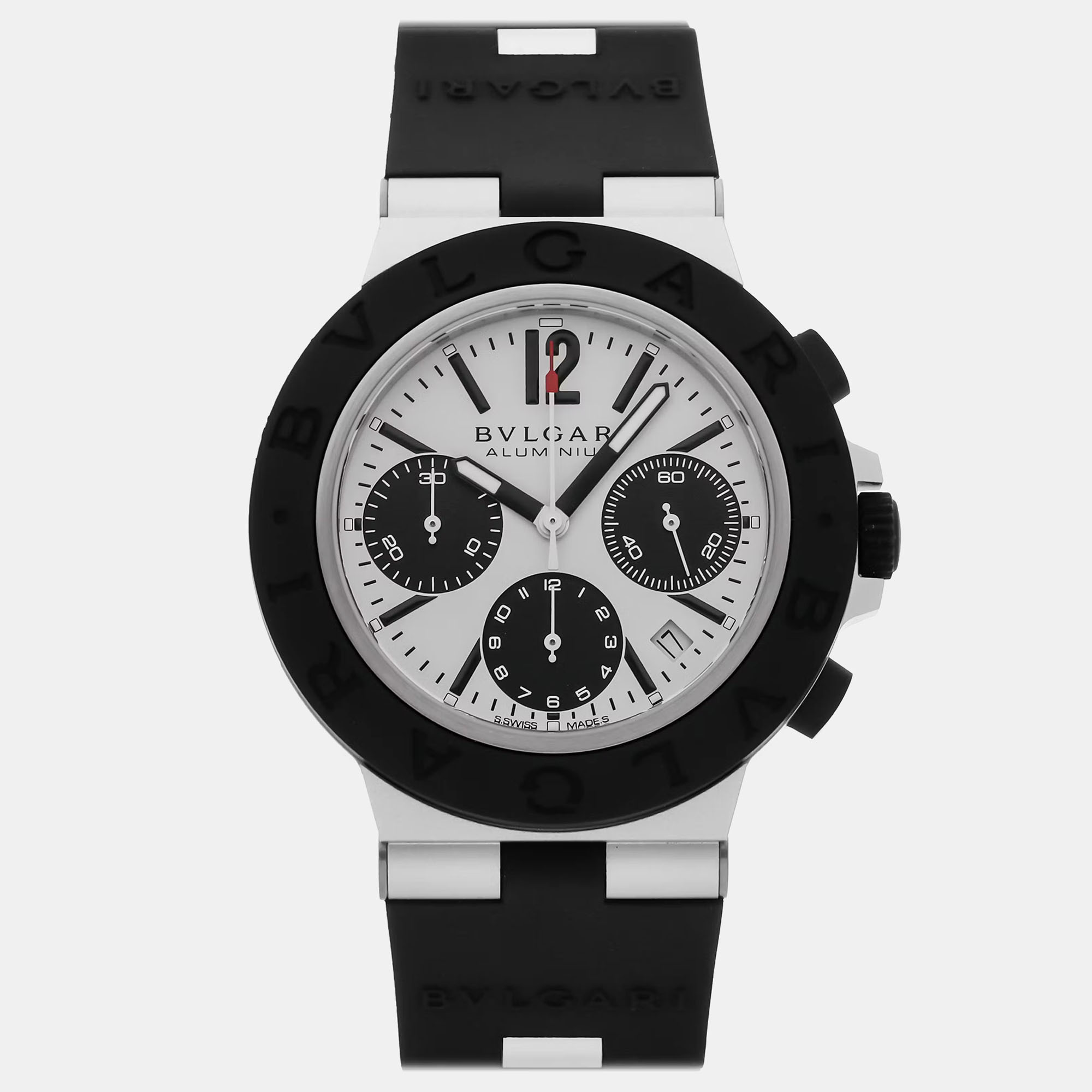 

Pre-Owned Bulgari Bvlgari-Bvlgari Aluminum Chronograph 103722, Silver
