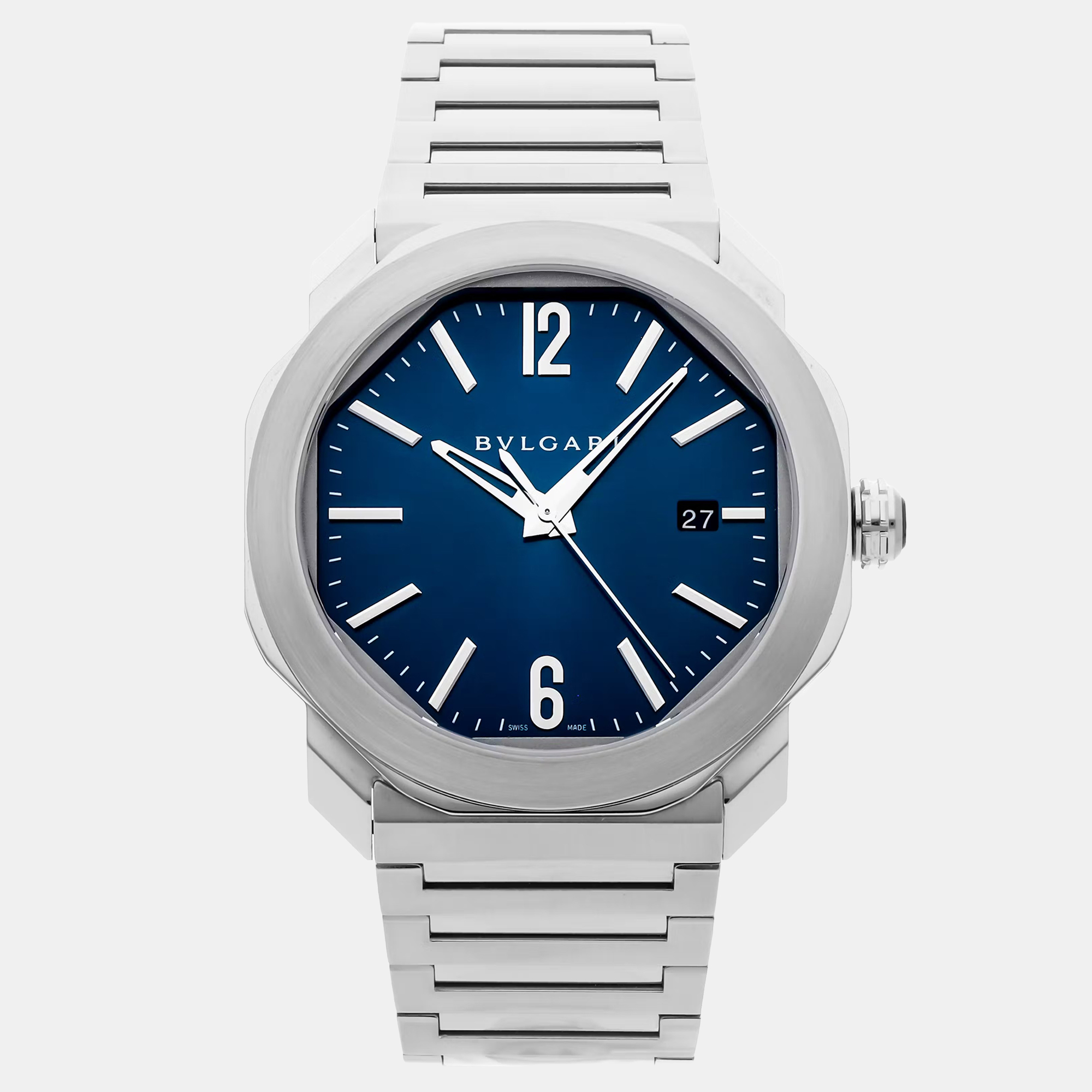 

Pre-Owned Bvlgari Octo Roma 102856, Blue