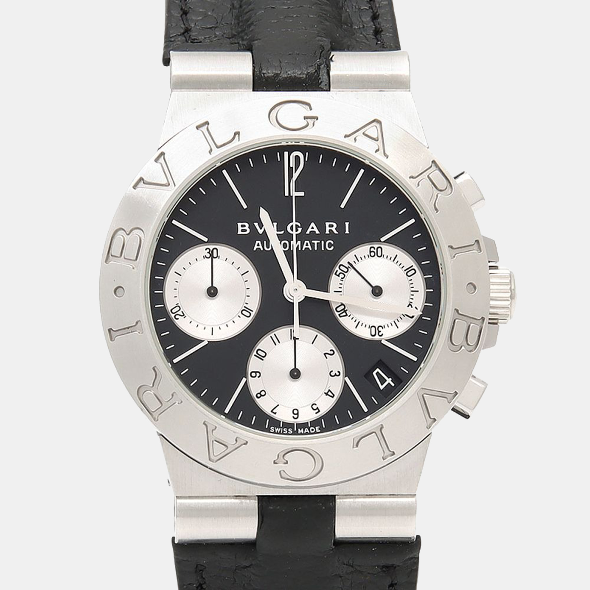 

Bvlgari Diagono CH35S Automatic Stainless Steel Men's Wristwatch 35 mm, Black