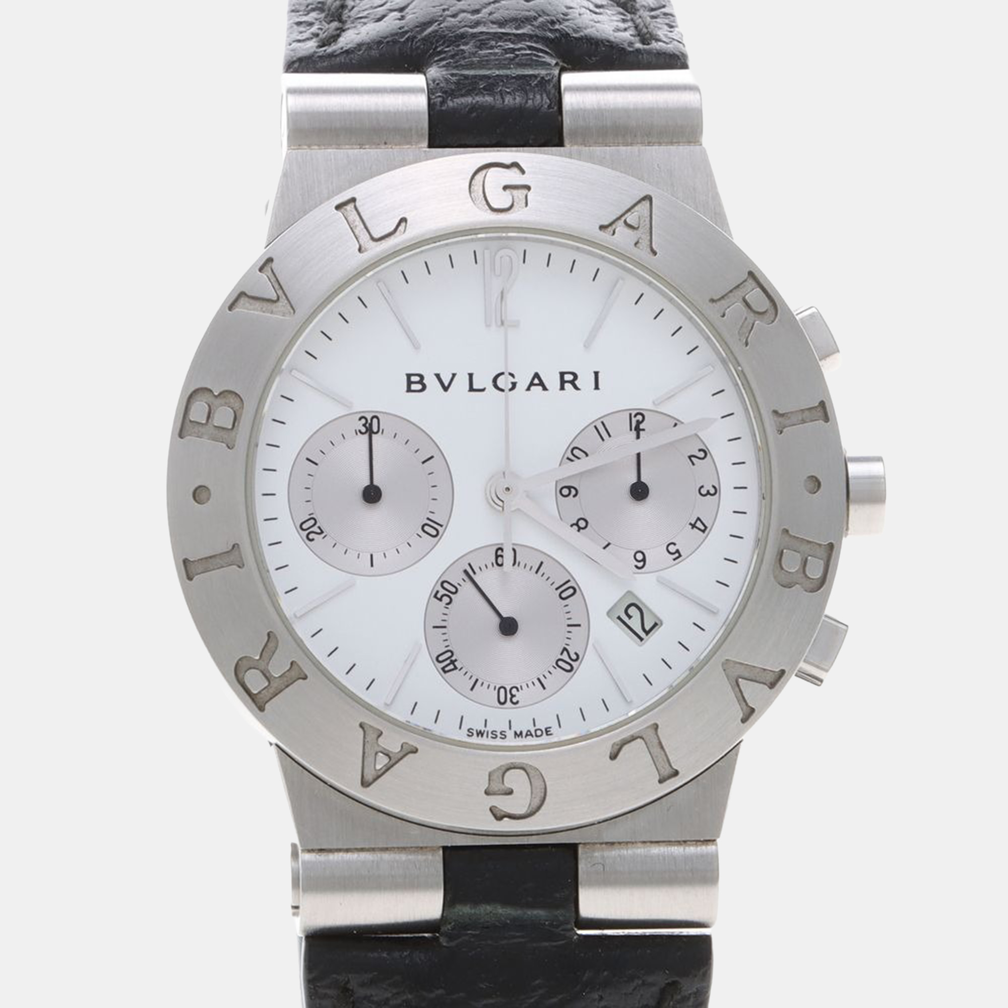 

Bvlgari Diagono Sport CH35S Quartz Stainless Steel Men's Wristwatch 36 mm, White