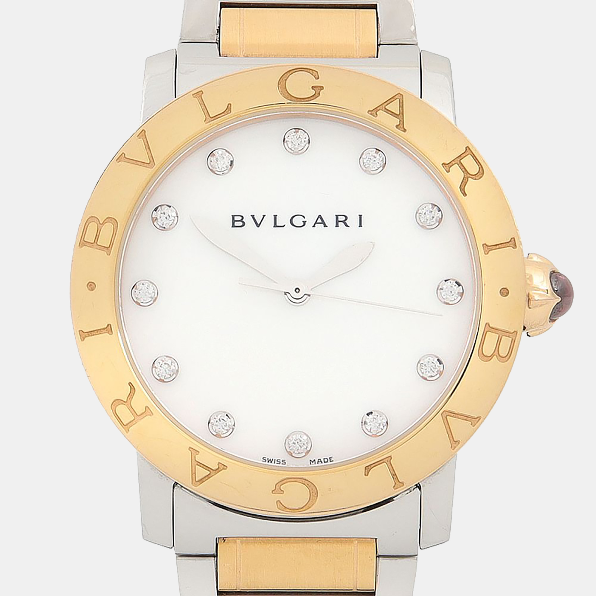 

Bvlgari Bvlgari BBLP37SG Automatic White Diamonds 18K Rose Gold Stainless Steel Women's Wristwatch